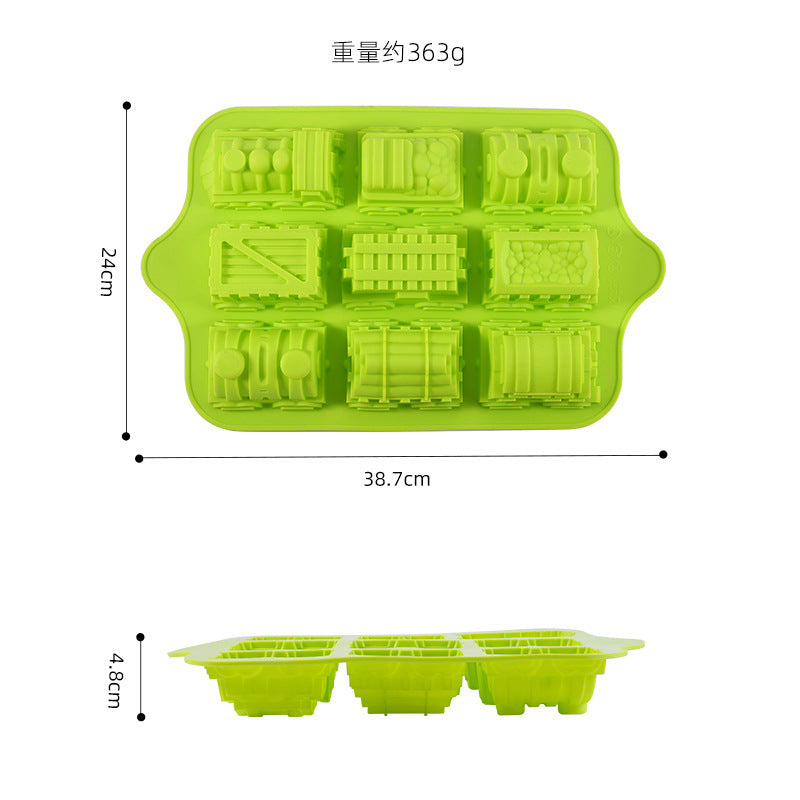 Factory direct creative train silicone cake mold - wholesale silicone diy baking molds for candy and chocolate