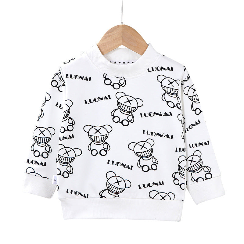 Children's hoodie  autumn collection, 100% cotton, long sleeve t-shirt for boys and girls, infant and toddler pullover top