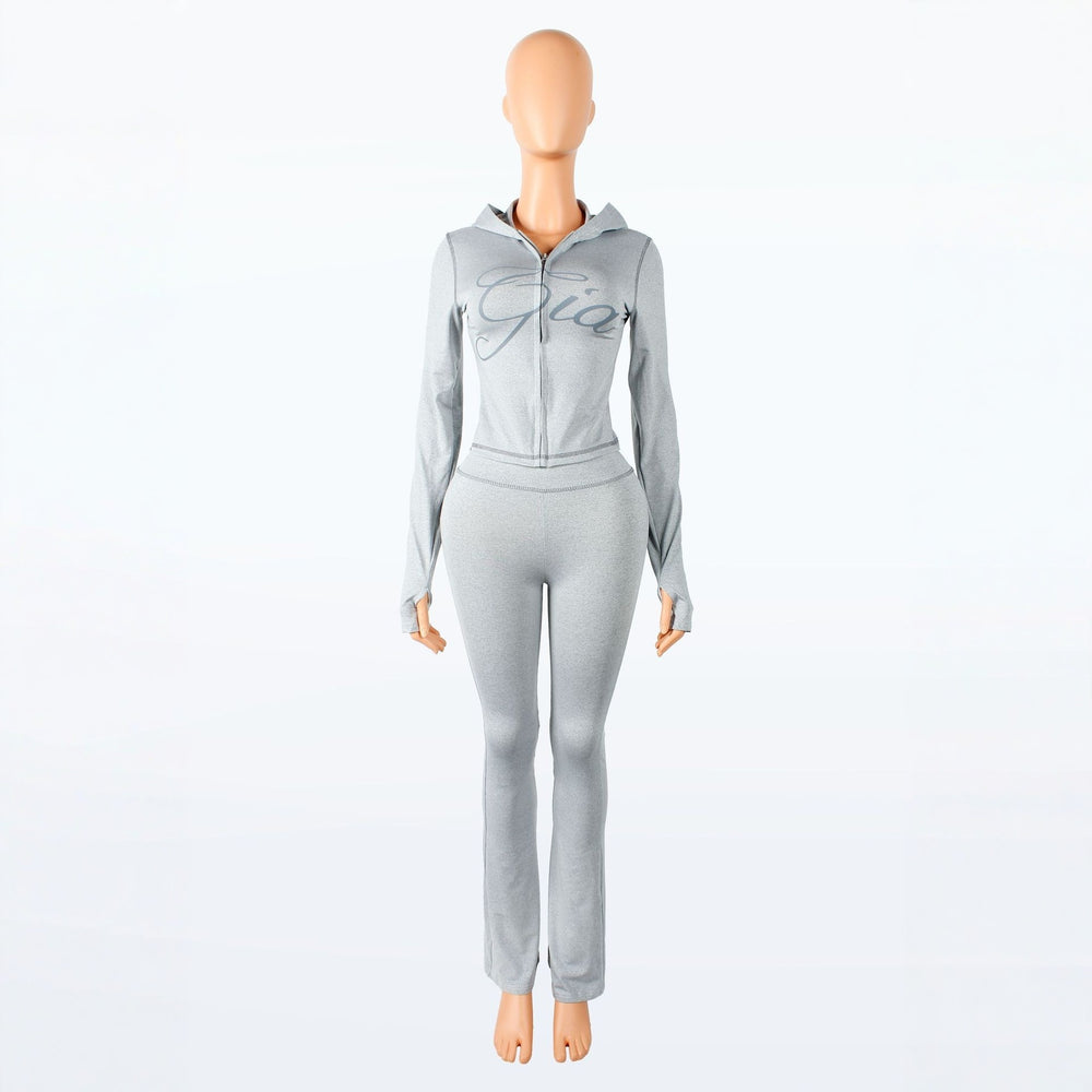 women's fashion, european and american trendy brand, new ins style, solid color, women's sexy, straight shoulder, topstitched two-piece long-sleeved set