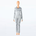 women's fashion, european and american trendy brand, new ins style, solid color, women's sexy, straight shoulder, topstitched two-piece long-sleeved set