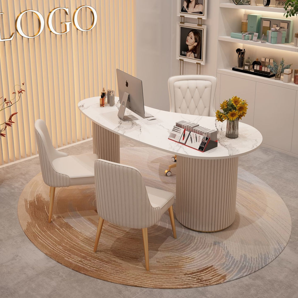 Beauty salon light luxury medical aesthetics consultation table meeting room office desktop examination table minimalist modern desk computer desk combination