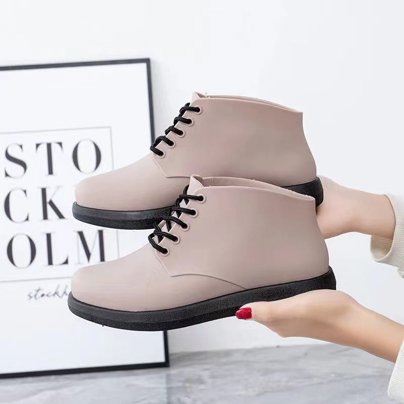 New arrivalfashion short rain boots women's outdoor non-slipeasiest for match rubber shoes all year round water boots low-top waterproofboots wholesale