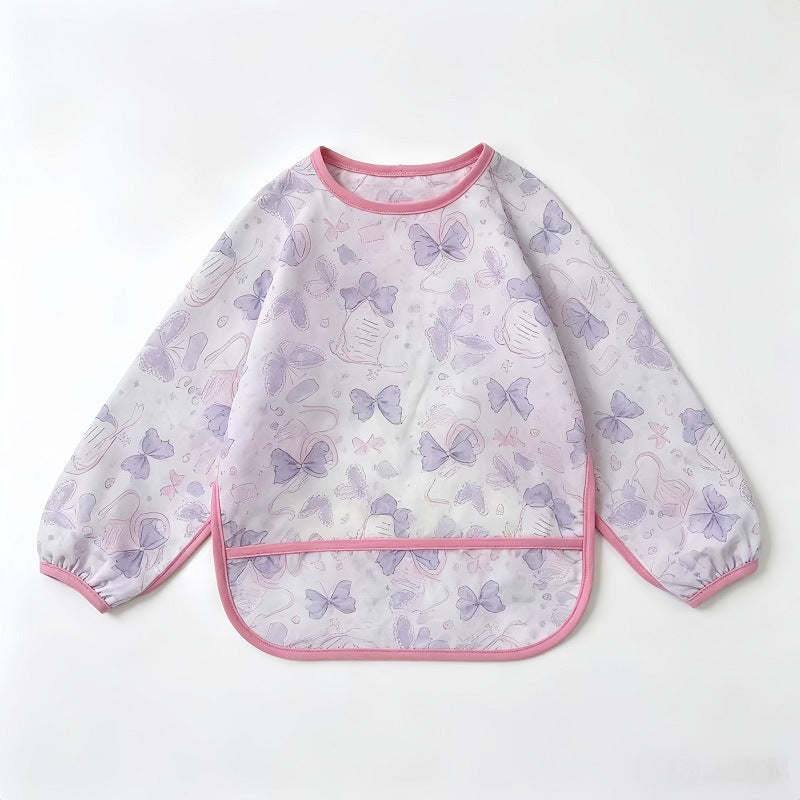 kidslong sleeveswaterproof smock eating bib infant anti-dirty clothing food supplement apron children's painting bib