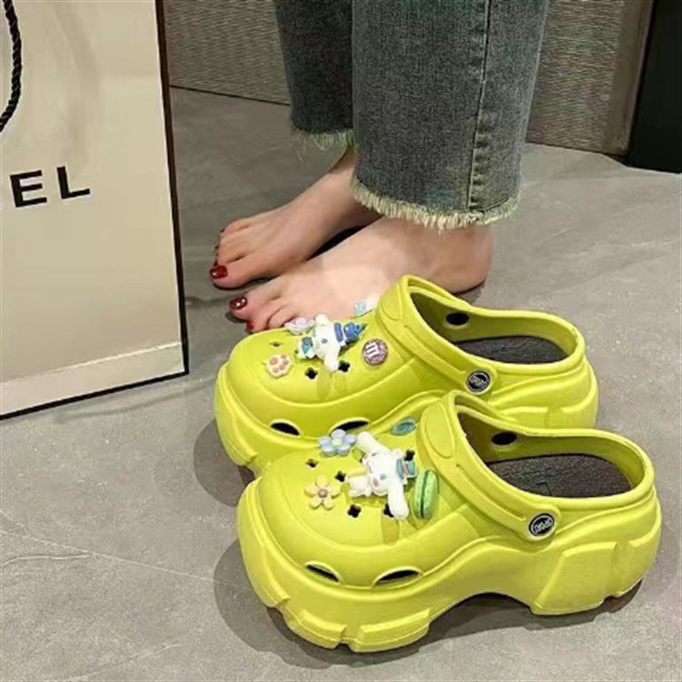 Crocs women's summeroutwear feeling of stepping on shit, thick sole non-slip 2024 new arrival beach toe sandals and slippers summer