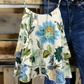 summer new arrivals: european and american style women's v-neck double-layer ruffle camisole - slimming inner layer top