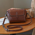 Oil wax cowhide women's bag shoulder crossbody women's bag practical multi-compartment casualfashion coin purse shell bag