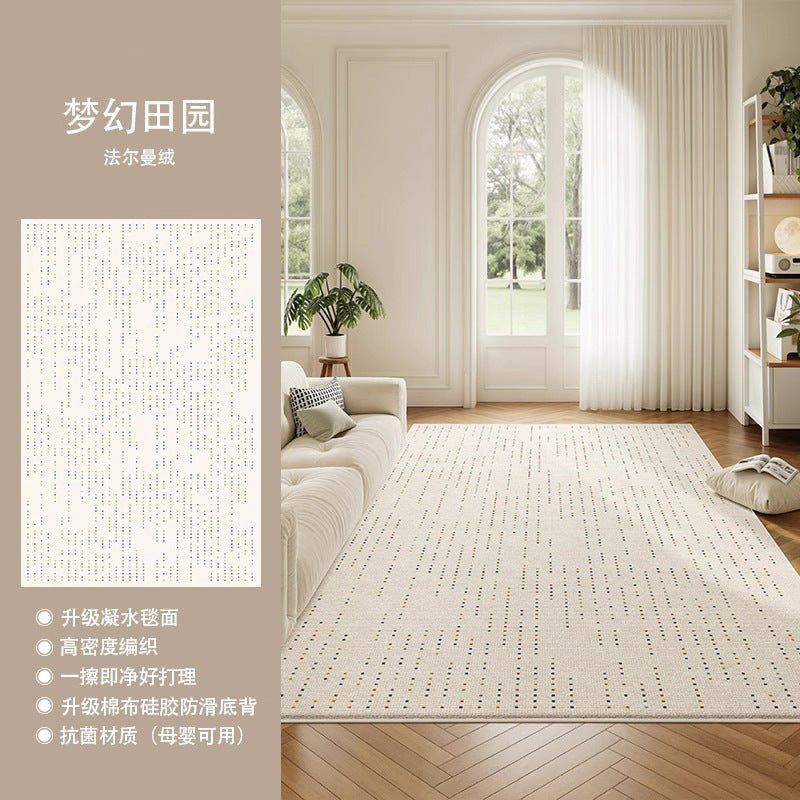 Distributed carpet living room new arrival cream style colorful dopamine no-wash and wipeable floor mat bedroom sofa coffee table floor mat