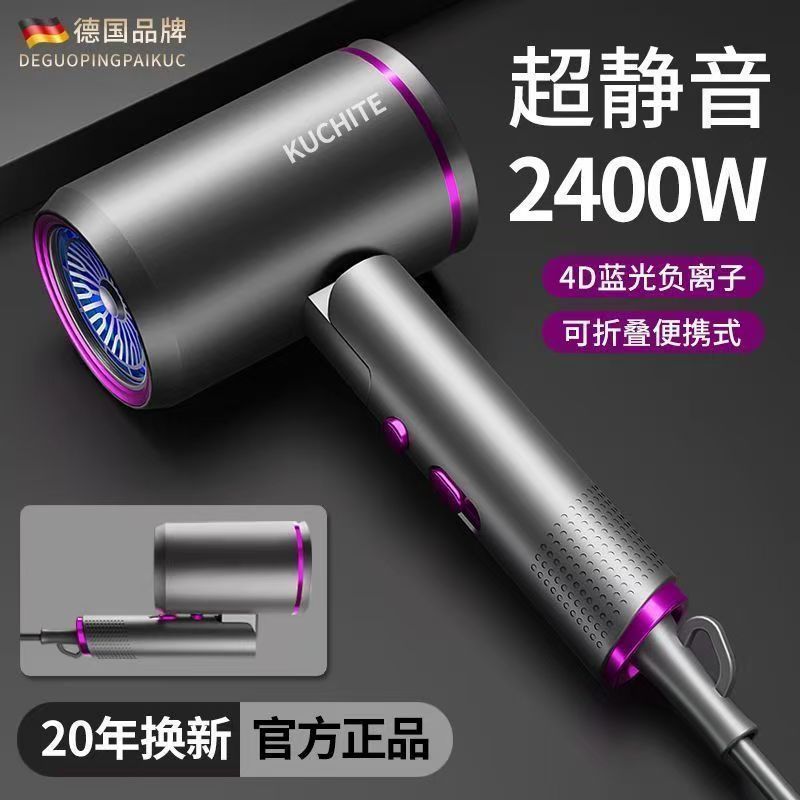 Professional salon hair dryer - high velocity, powerful, negative ion, quick drying for home or barber shop use