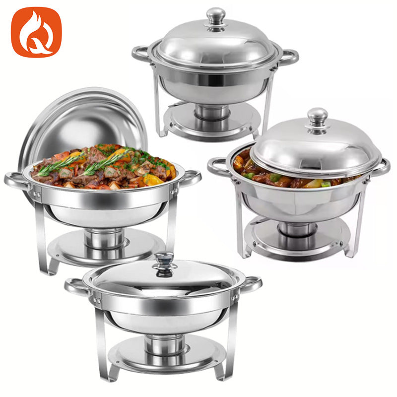 Amazon stainless steel round dining stove detachable foldable alcohol stove buffet stove hotel restaurant buffet stove