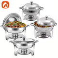 Amazon stainless steel round dining stove detachable foldable alcohol stove buffet stove hotel restaurant buffet stove
