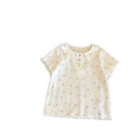 【in stock】girls' short-sleeve summer outfit : korean style, trendy dopamine star tee for little girls