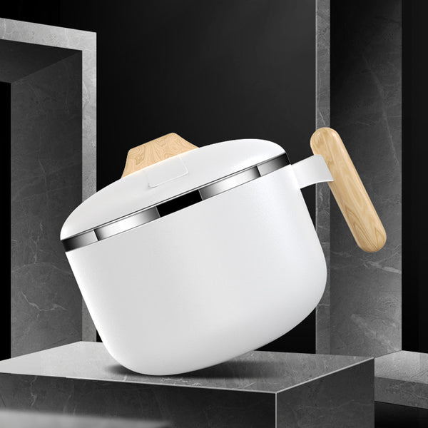 316 Drain Instant Noodle Bowl, Korean Tableware Ramen Bowl Meal Bowl Student Rice Bowl Double Layer Anti-scalding Noodle Bowl Stainless Steel Bowl