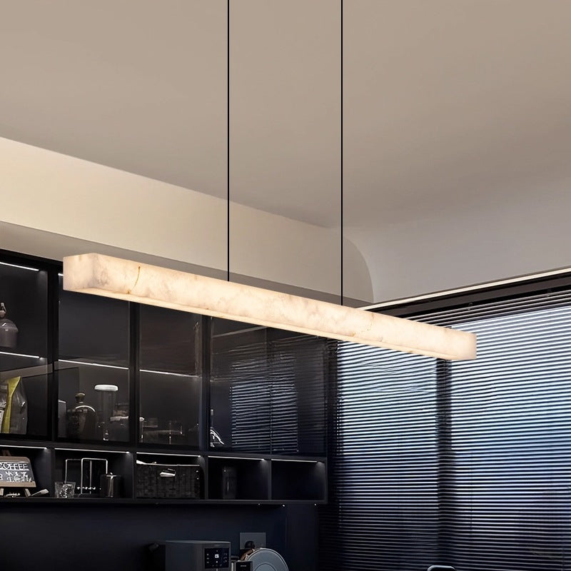 Restaurant chandelier modern casual italian normcoreaccessible luxury marble dining table tea room island table one-word bench chandelier