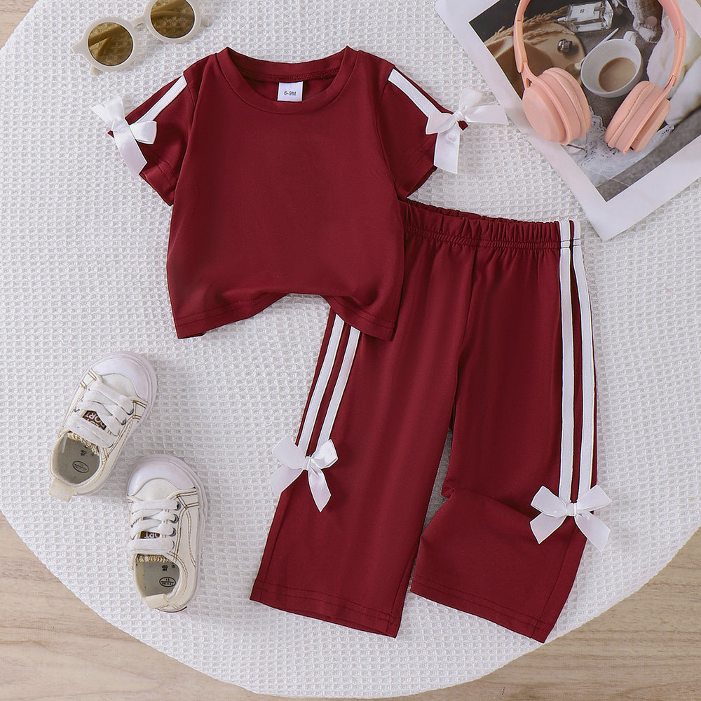 Children's clothingexportfashion cross-border children's clothing gray short-sleeved t-shirt pants suit