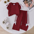 Children's clothingexportfashion cross-border children's clothing gray short-sleeved t-shirt pants suit