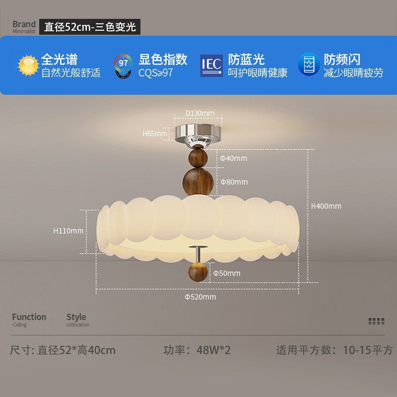 French medieval bedroom light living room light new lighting retro cream wind children's room led eye protection ceiling light