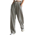 cross-border code new arrival  original women's drawstring stripesloosecasual pants