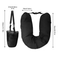 Amazon travel neck pillow cover storage bag portable travel bag plush u-shaped pillow clothing inflatable