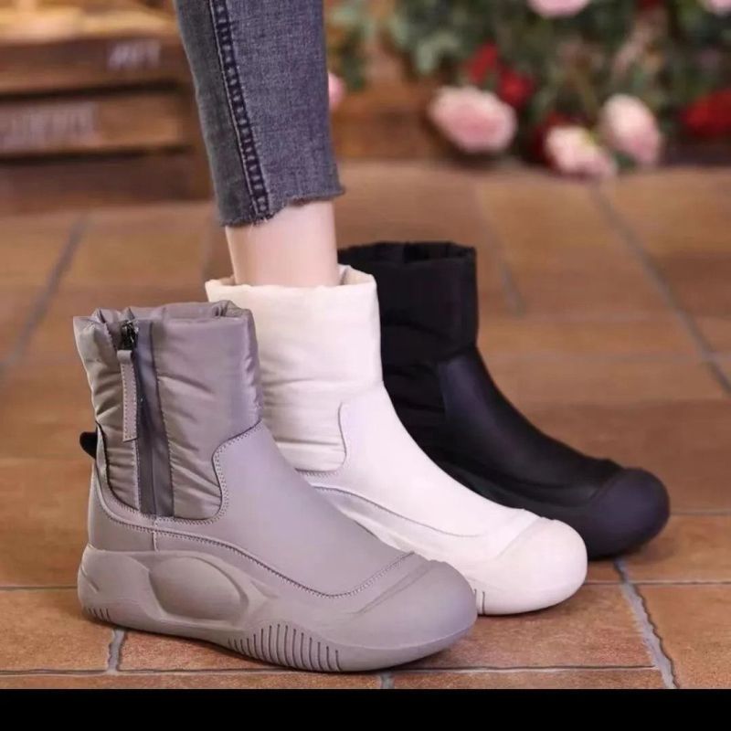 Popular snow boots women's 2024 new winter women's Martin boots thickened cotton shoes women's velvet warm non-slip short boots women