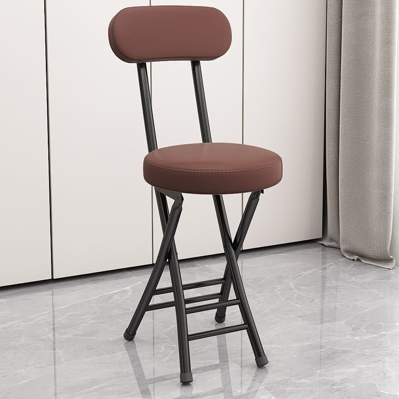 Folding chair - portable dining chair for home, dorm room, balcony, and leisure - space-saving, simple folding back chair