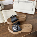hot-selling 2026 new buckle slippers for women, summer outdoor wear, thick-soled, non-slip, fashionable sandals and slippers for women, foreign trade