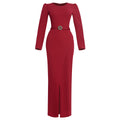 African women's clothing  new arrival cross-border export urban ol professional long-sleeved dress slit plus size high waist women's skirt