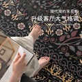 Carpet living room persian retro high-end no-wash and wipeable bedside bedroom carpet full large area black cross-border