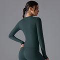 New double-sided brushed nylon long-sleeve yoga top - barely-there feel, casual pilates, running, and workout long-sleeve fitness top