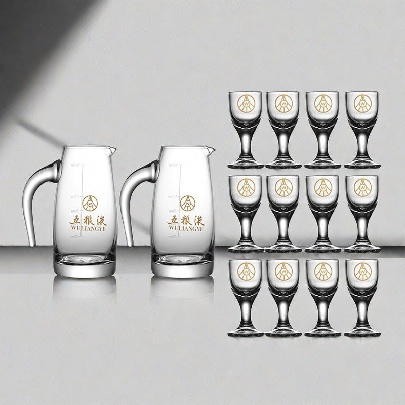 New chinoiserie gift box suit white wine glass wine set suit liquor glass glass wine jug small wine glass wine dispenser