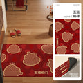 New year's festive doormat - home entrance mat, welcome mat, housewarming rug, red floor mat, 2026 new anti-slip mat
