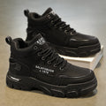 Men's 2025 new autumn collection: work safety shoes - waterproof, slip-resistant, durable, athletic, casual, workwear, and trendy martin boots for construction sites