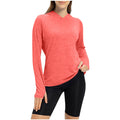 cross-border autumn hooded fitness top - slim fit, fingerless gloves, yoga long sleeve training running sports top for women