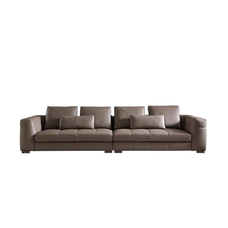 Italian normcore blazer genuine leather sofa casual modern straight row first layer cowhide house designer living room sofa