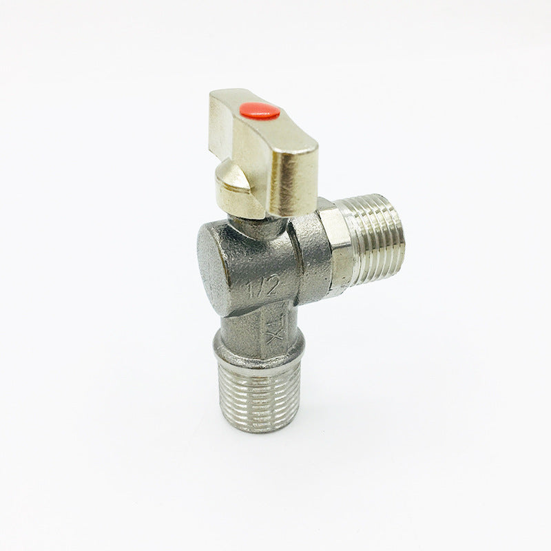 Angle valve 304 stainless steel large flow wholesale thickened explosion-proof one in two out water stop valve ball core 4 points triangle valve