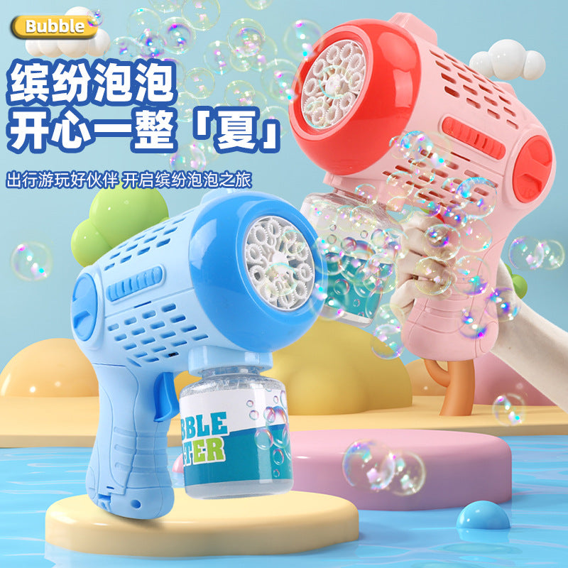 New automatic circle bubble machine for kids - handheld multi-hole bubble blower - hot-selling wholesale toy for boys and girls (cross-border e-commerce)