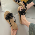 Summer fashioneasiest for matchnew arrivalpure colorcasual one-line sandals women's outwear soft bottom classic ribbon beach slippers