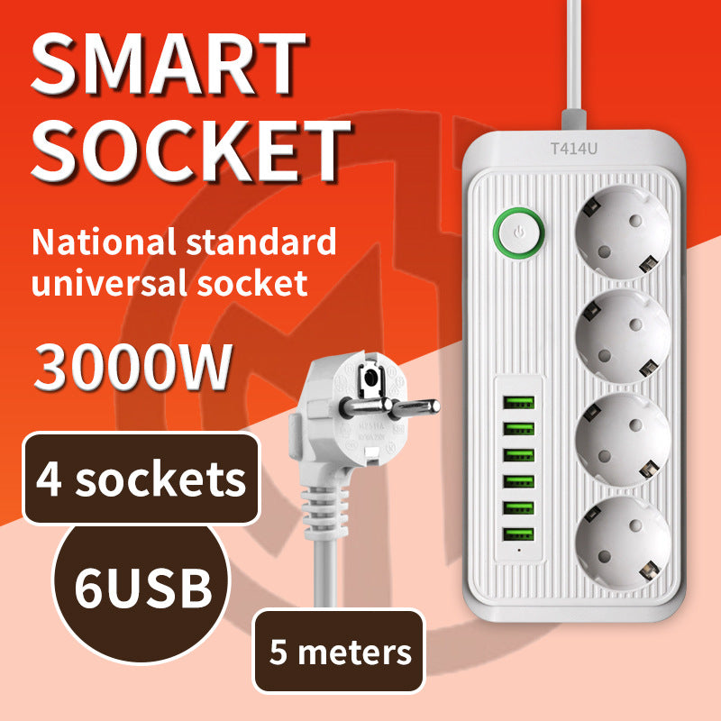 European standard power strip, russian/european power strip, german/korean 16a two-pin european standard home socket, austrian standard