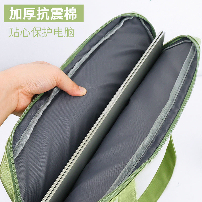 Portable file bag Student tutoring bag Carry book bag Multifunctional computer bag File briefcase Office bag Canvas