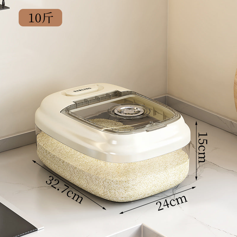 Rice bucket for home2025new arrival insect-proof and moisture-proof sealed rice cylinder rice storage rice box food grade grain storage barrel