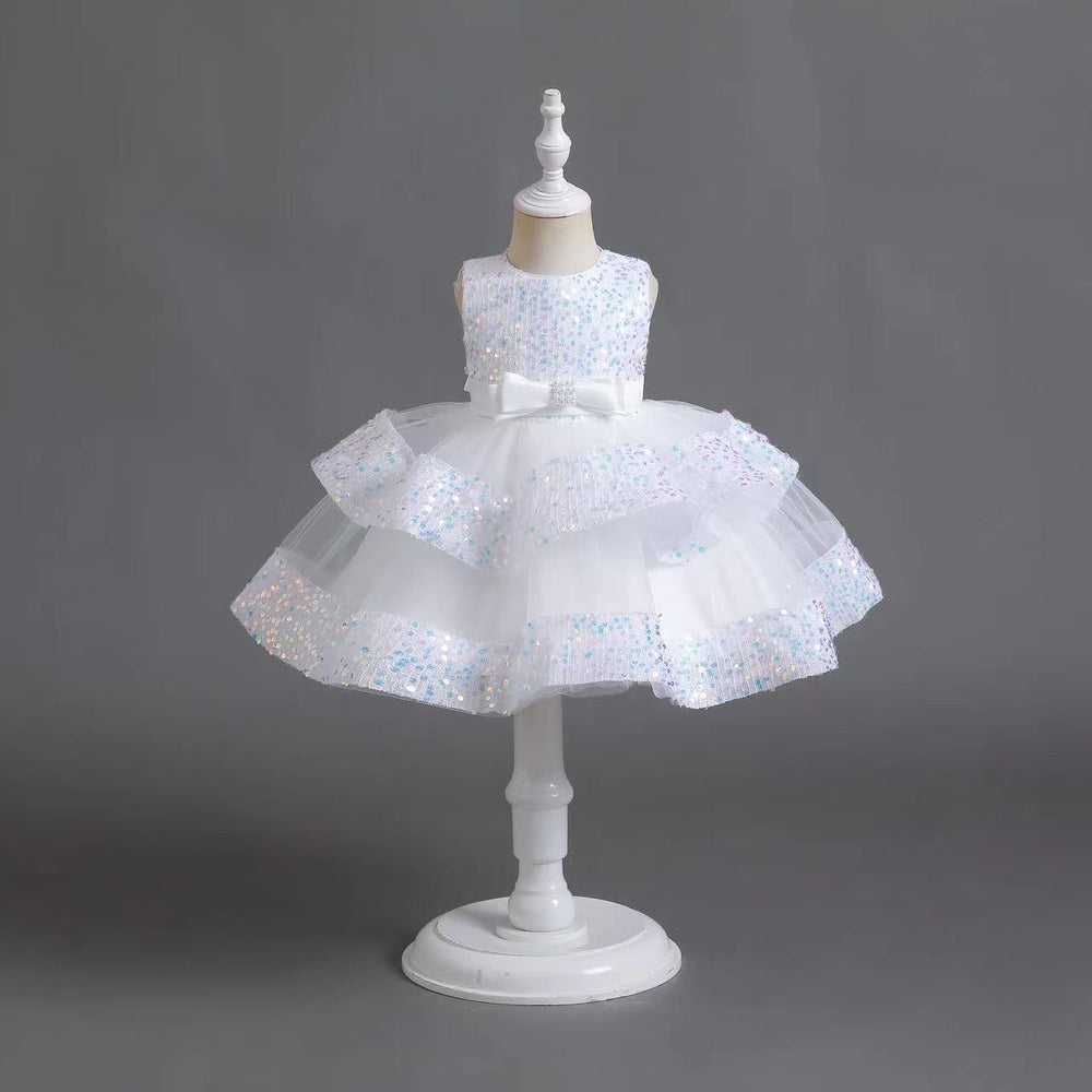 Exportgirlnew arrivalkids dresssequinprincess dressfemale baby first birthday dresskids dress