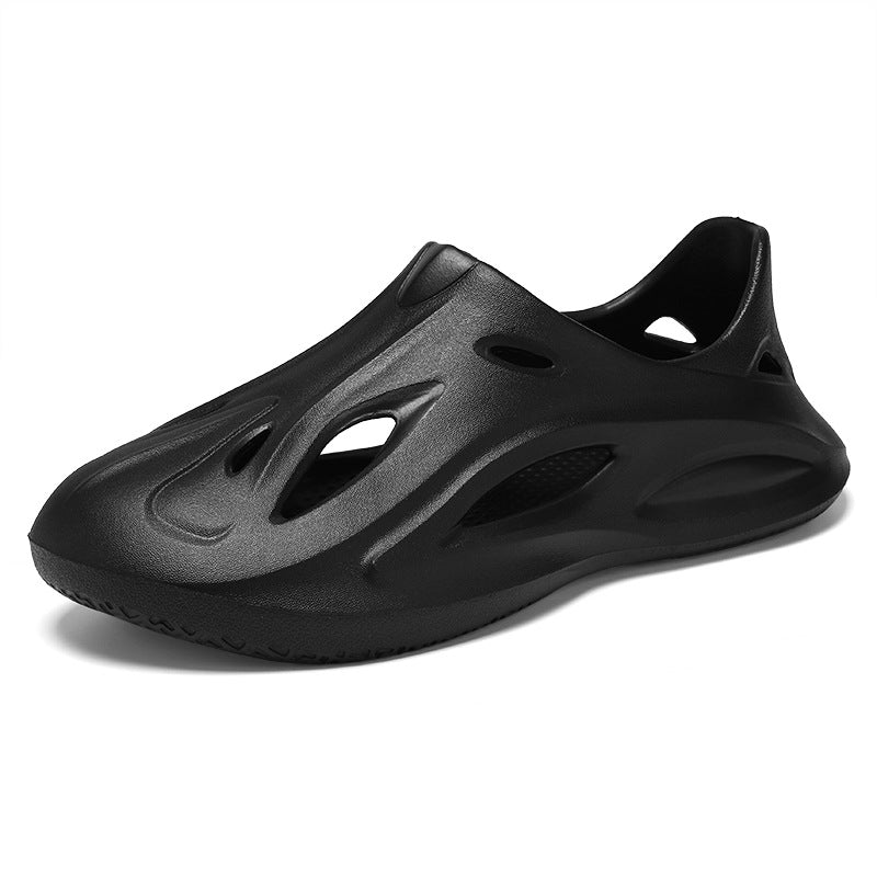 Cross-border hole shoes men's summer soft-soled stepping on shit feeling sports coconut sandals boys wear beach bag head slippers