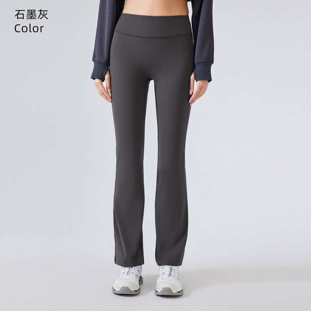 High-waisted yoga pants for women, stretchy flare leggings, fleece-lined, slimming, butt-lifting, fitness yoga wear, autumn/winter daw181