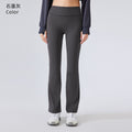 High-waisted yoga pants for women, stretchy flare leggings, fleece-lined, slimming, butt-lifting, fitness yoga wear, autumn/winter daw181