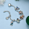 christmas bracelet for women, niche design, minimalist style, snowman, reindeer, santa claus pendant jewelry wholesale