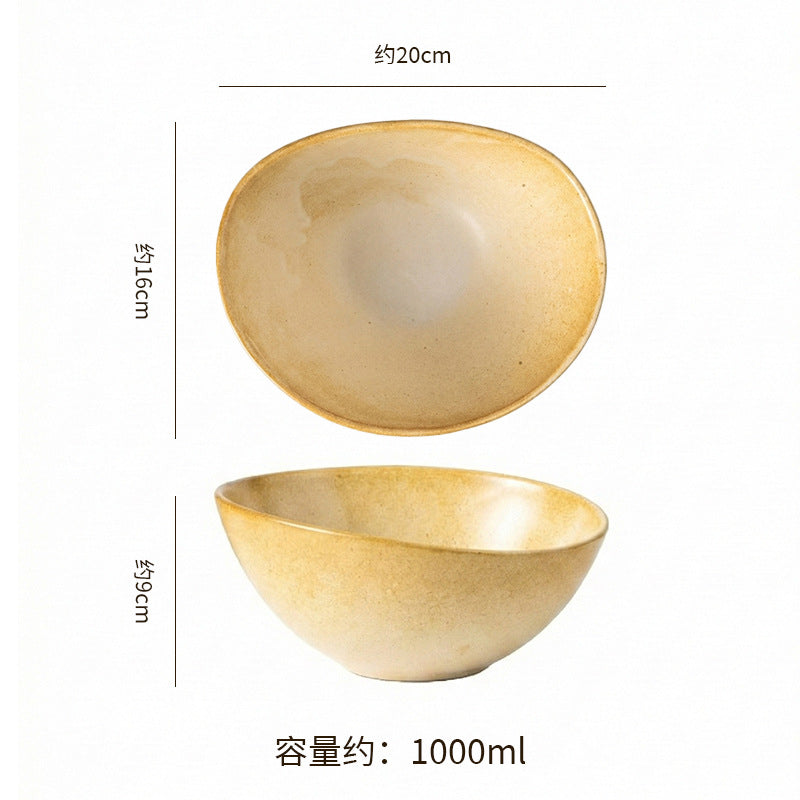Vintage irregular high-end bowls, plates, and dishes - restaurant, hotel, and home tableware - unique dinnerware for serving dishes, desserts, rice bowls, and plating