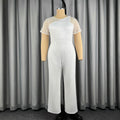 fashiontrendypatchwork beaded jumpsuit silmslimming look party banquet dress jumpsuit