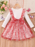 special: kids' mesh bow christmas dress