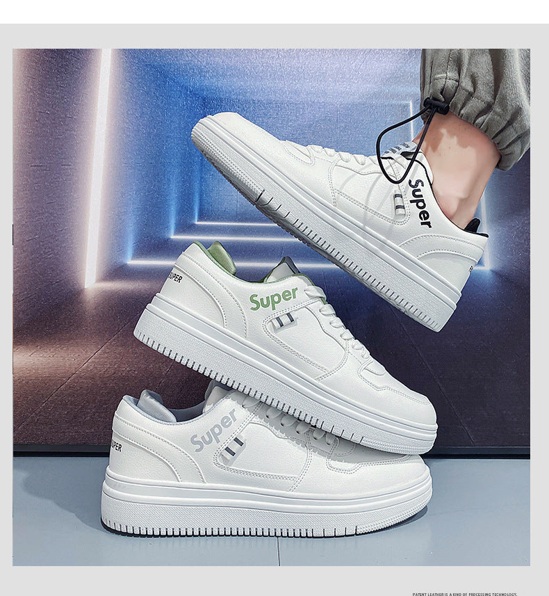 Spring white shoes men's shoes 2025 white sports trendy student sneakers boys trendy shoes casual men's running shoes