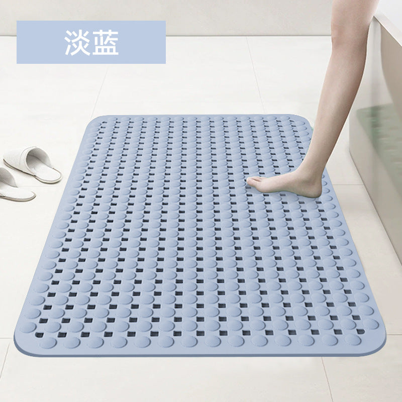 Bathroom non-slip mat, environmentally friendly material PVC bath toilet foot pad, anti-drop massage suction cup, non-slip drain foot pad