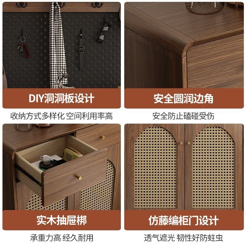 Medieval style shoe cabinet american for home entrance shoe cabinet entrance cabinet living room storage cabinet small apartment with perforated board